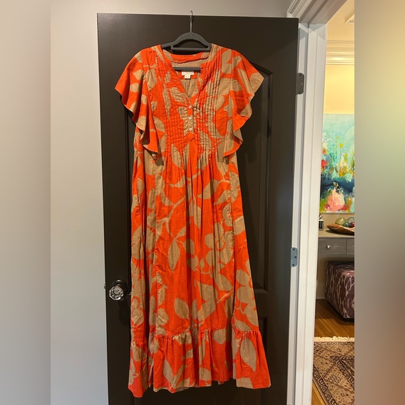 Anthropologie X Maeve Cassandra Maxi Dress In Pink Size XL - Picture 4 of 6